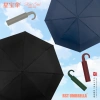 Xingbao Umbrella X3005 Curved hook handle Fully automatic three-fold umbrella, solid color windproof umbrella, plain color automatic umbrella, men's and women's universal umbrella wholesale Specification image